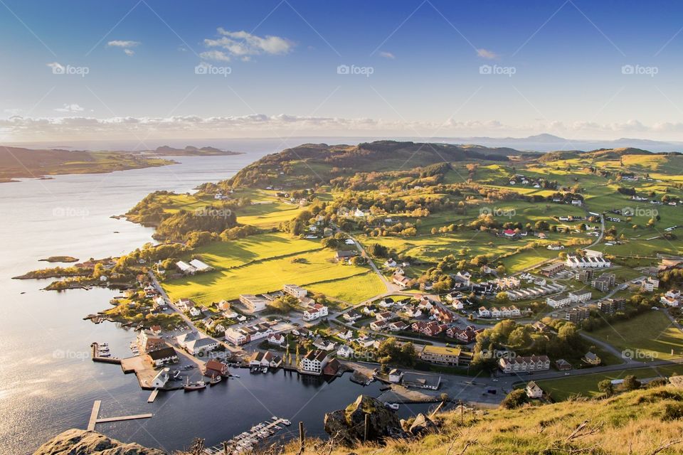 View of Vikevåg in Norway