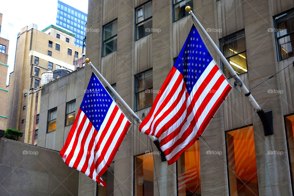 center building flags american by delvec