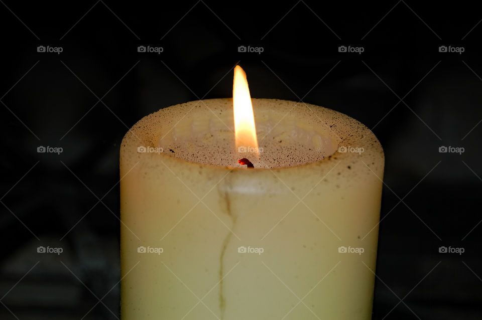 A candle is a form of light and a decoration that is see often during the winter. 