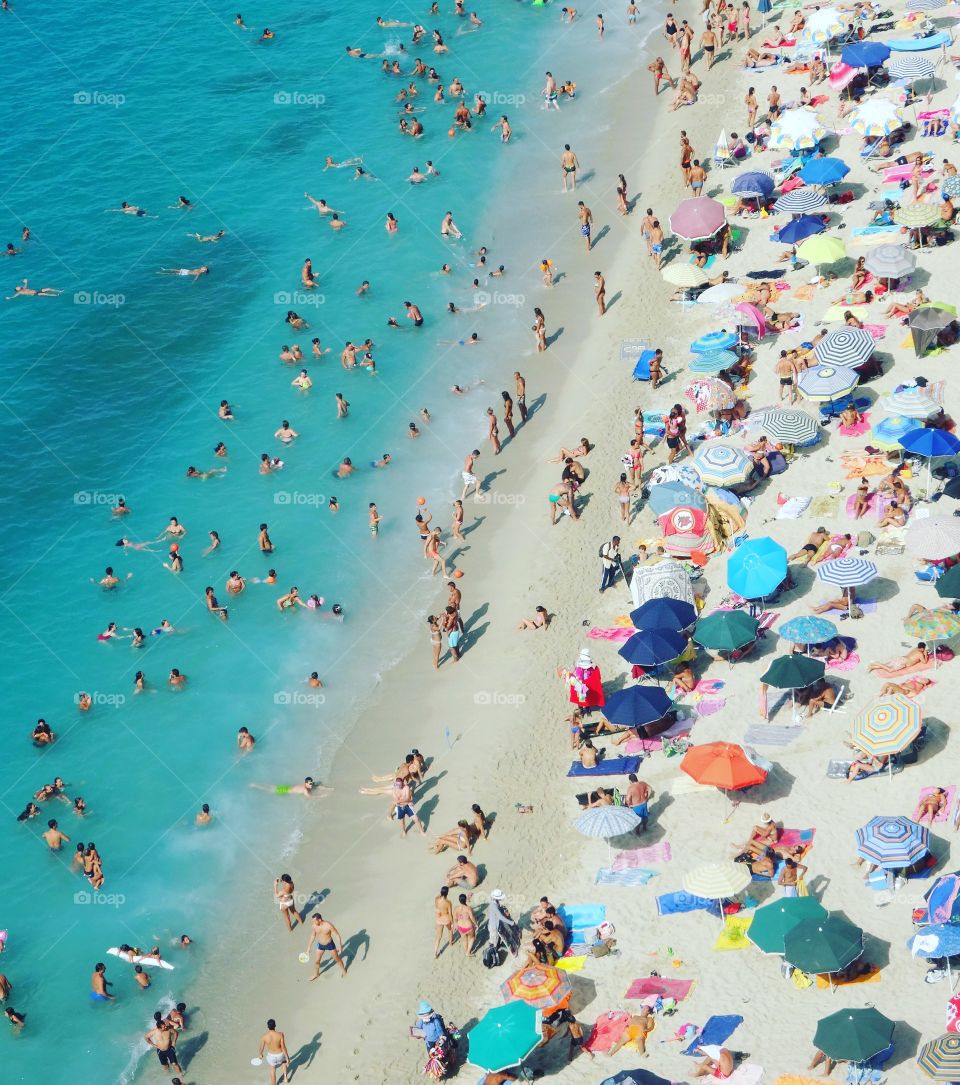 on the beach of Tropea