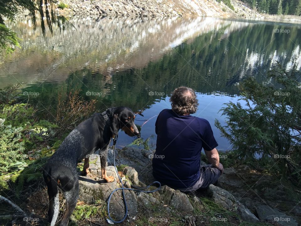 Hanging with my Uncle. Lazy spring day up in the mountains @ Coal Lake