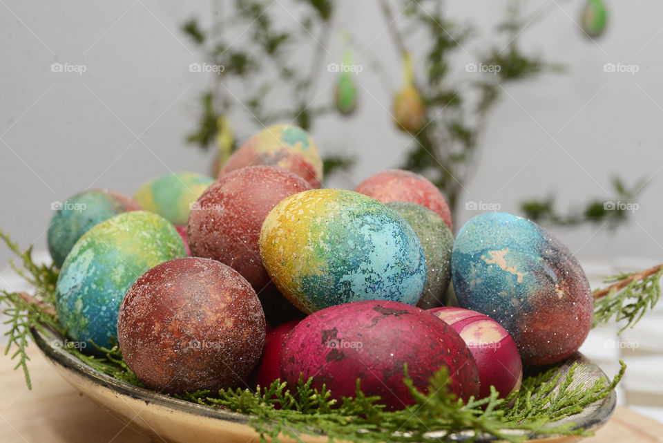 Eggs easter galaxy color
