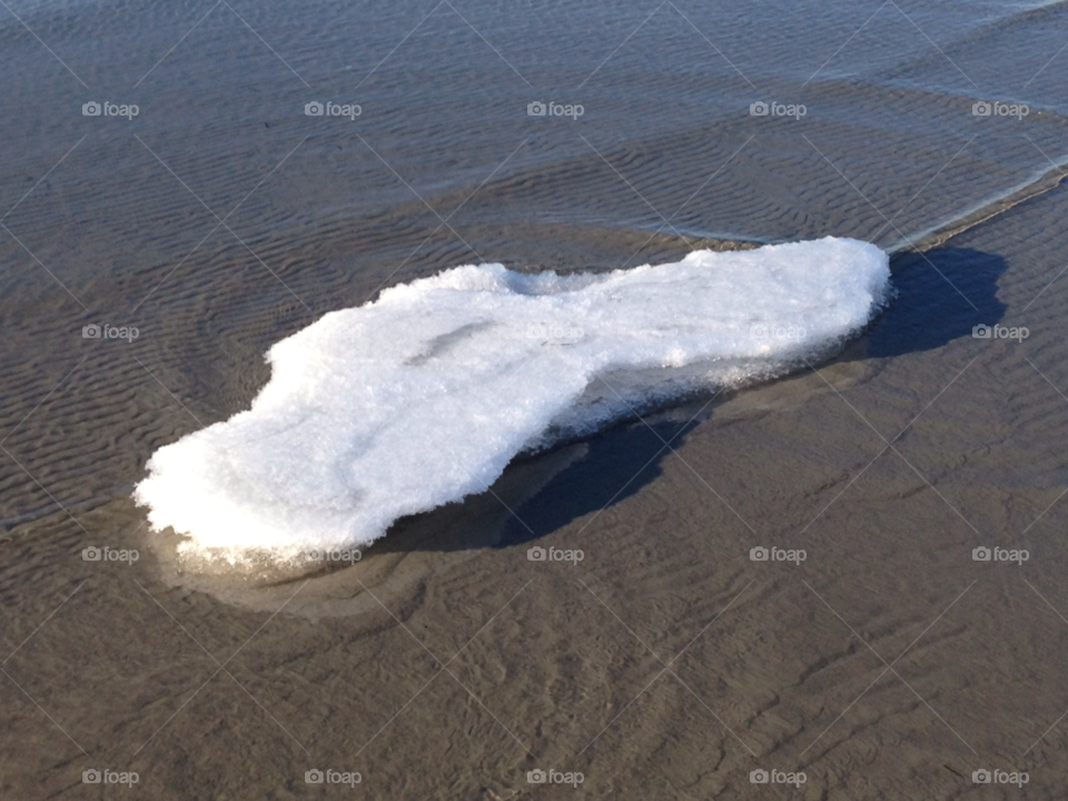 snow winter beach ocean by PiaPising