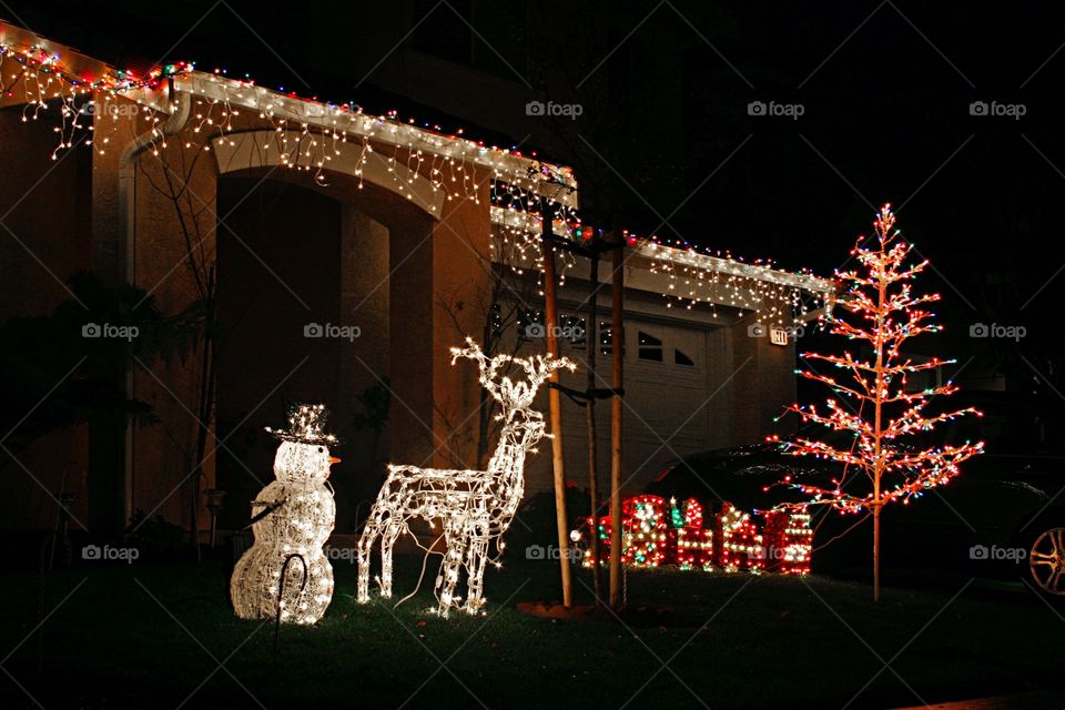 Christmas decoration at night 