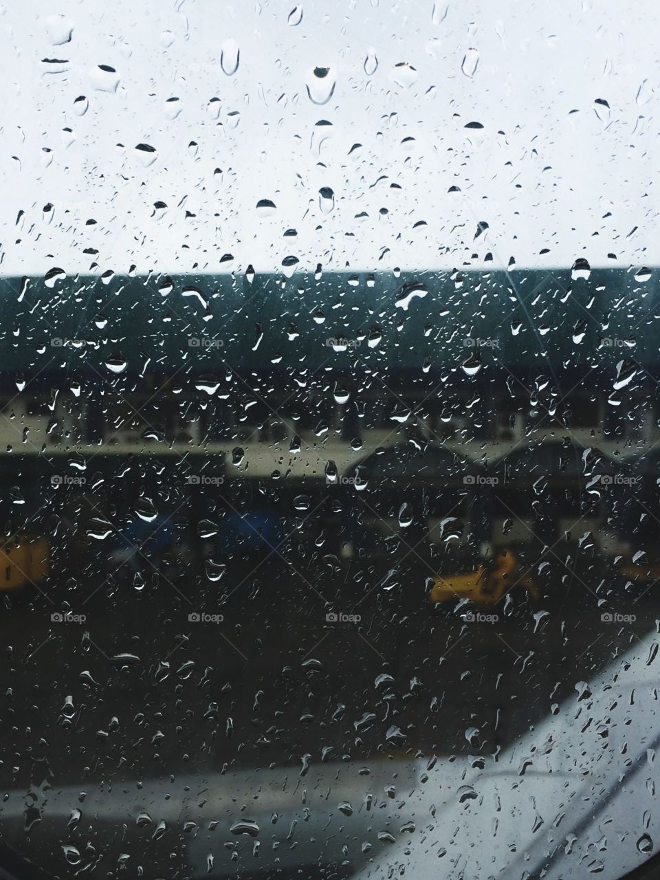 Raindrops on window