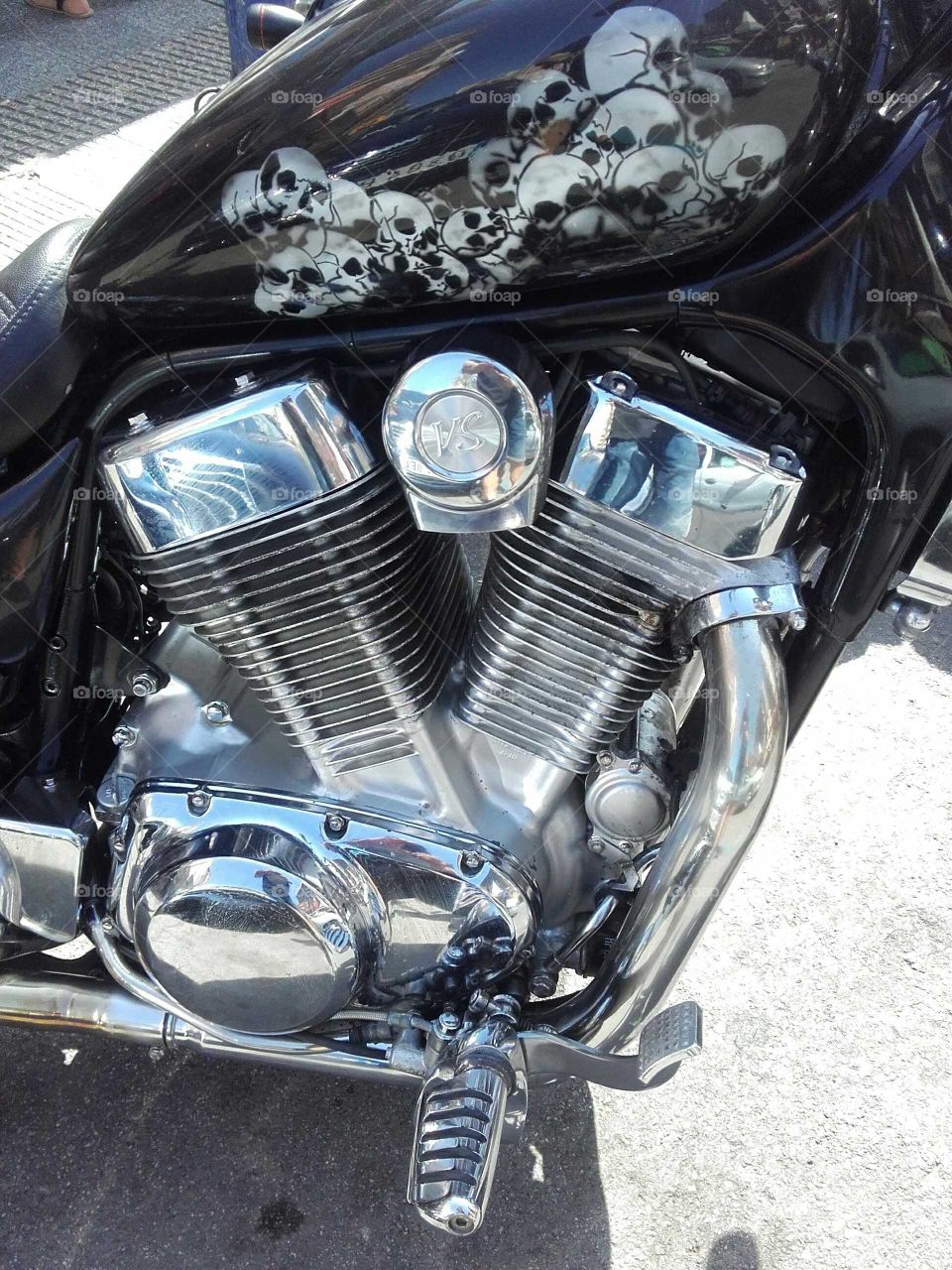 Motorcycle V engine