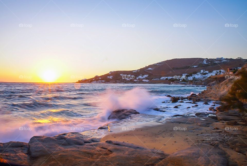 Sunset in Mykonos 