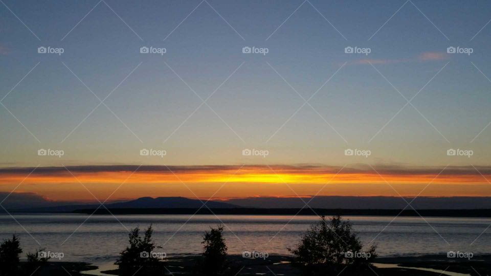 Sunset from Resolution Park in Anchorage, Alaska