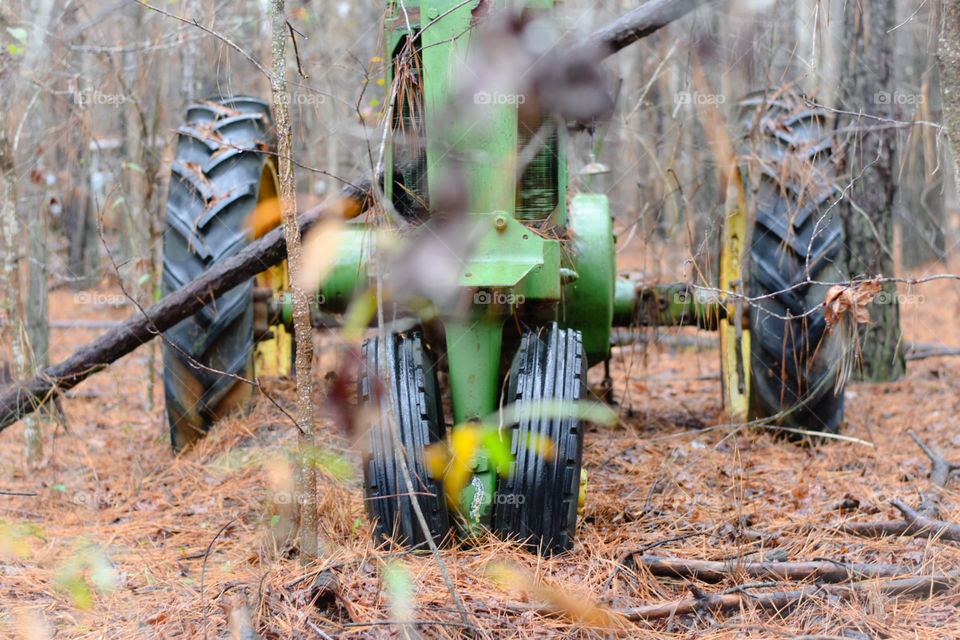abandoned tractor