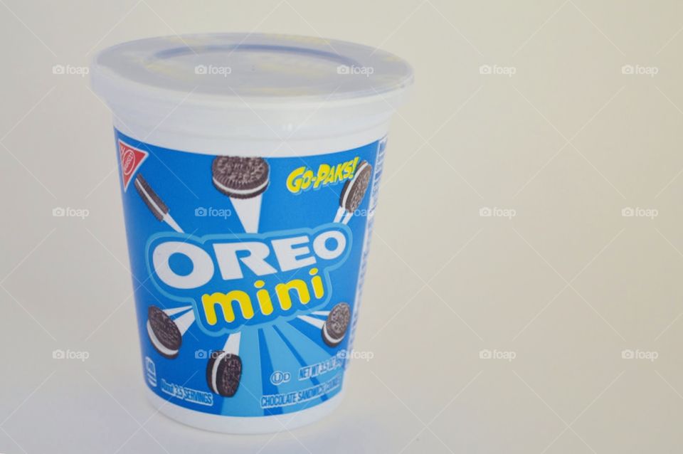Oreo mini cookies go pack with white background 