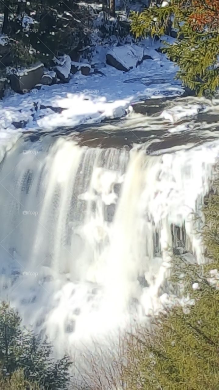 Blackwater Fall State Park WV,during the winter time.