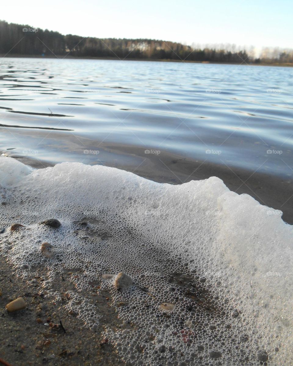 water lake view from the ground nature landscape