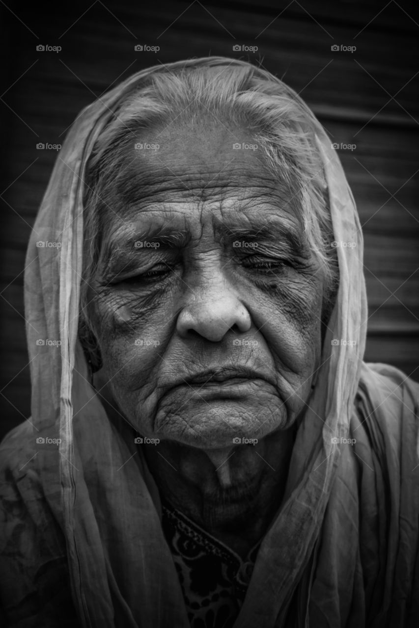 An old lady portrait