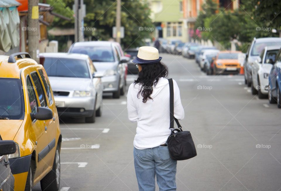 Woman on the road