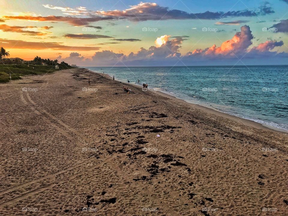 Juno beach sunset