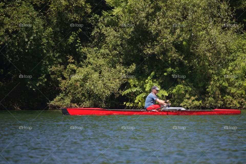 Man On Canoe