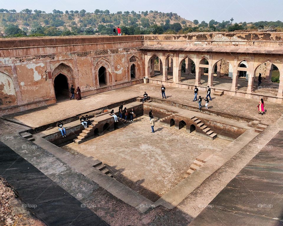 Architecture of Baaz Bahadur Fort at City of Love Mandu, Madhya Pradesh, India .
Mandu is famous for historical point of view as well as famous for natural beauty.
