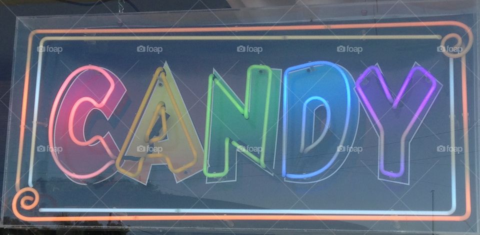 CANDY neon sign