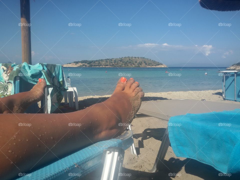 Beach,sand and sea in Greece