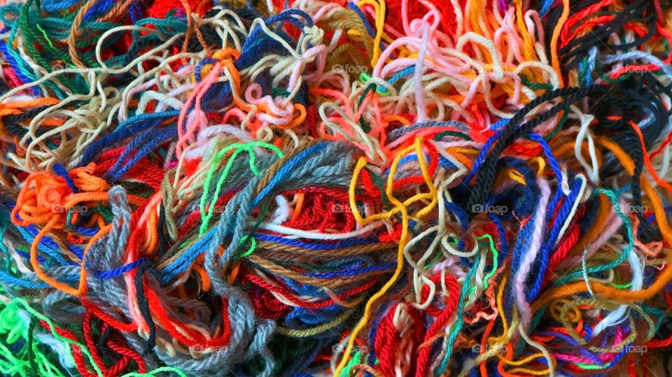 Multicolored wool