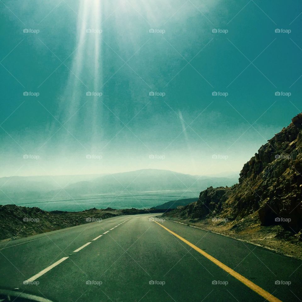 Road,traveling to the Dead Sea