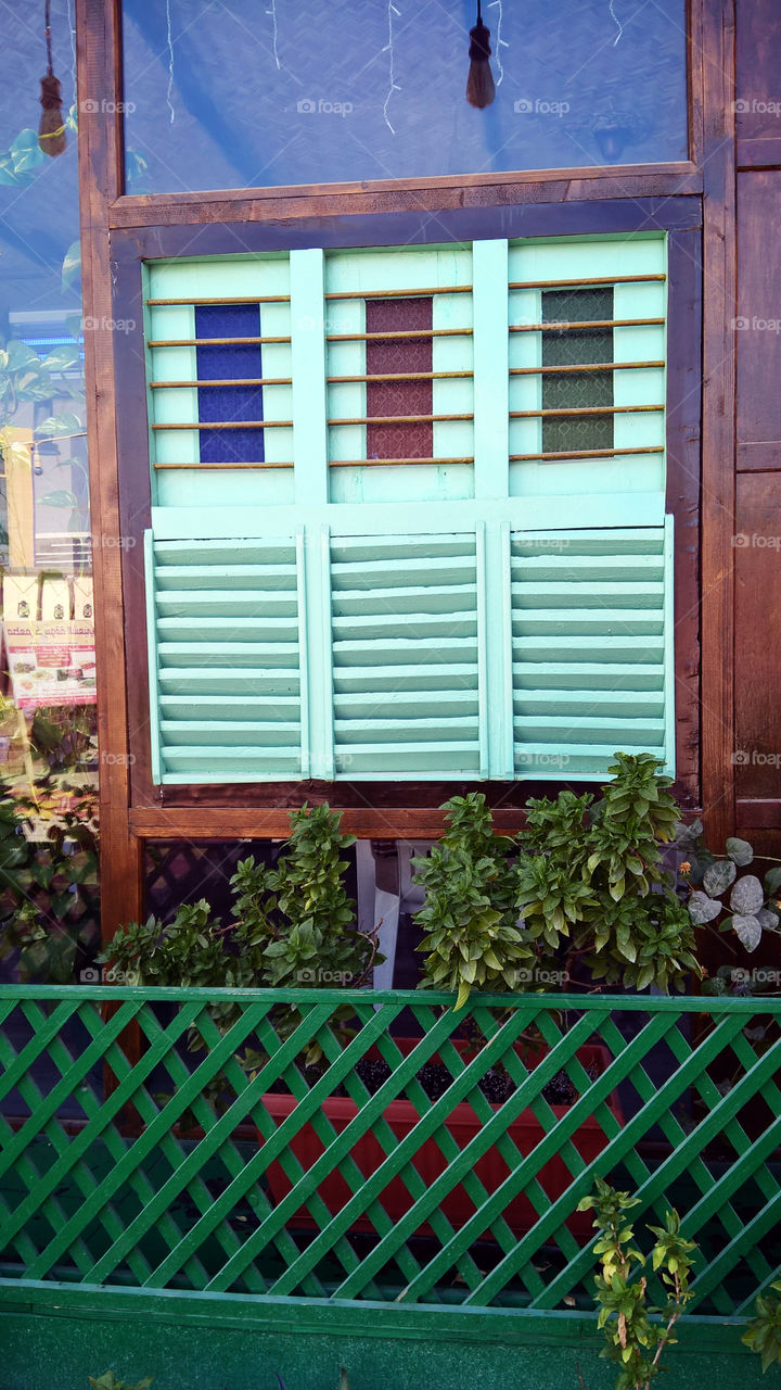 Vintage wooden window