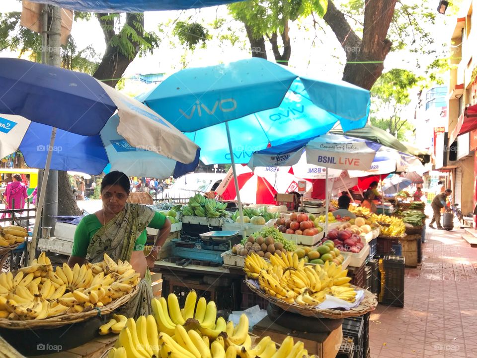 Fruits seller in Bengaluru, Karnataka, India 