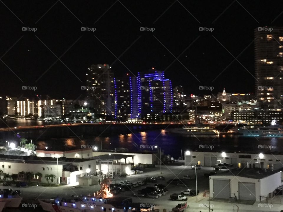 Miami Beach at night 