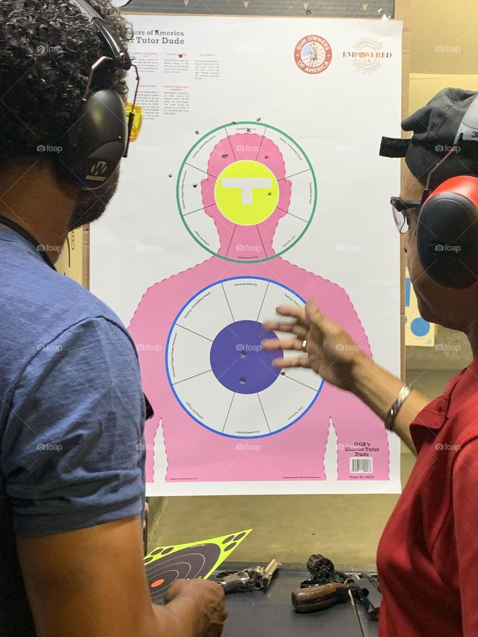 Surprise - Surprised of the results of firearm practice target - The feeling of surprise can be both good or bad, depending on the circumstances.