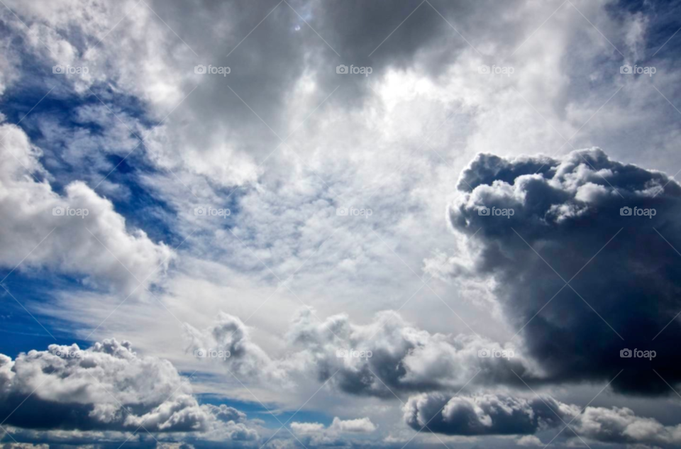 sky blue clouds rain by stephenkirsh