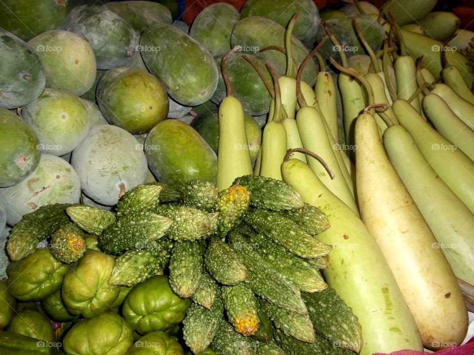 vegetables for sale in traditional market