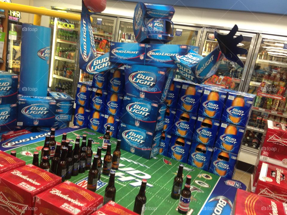 Everybody loves beer... Ohh and of course football... Local corner store in my town. 