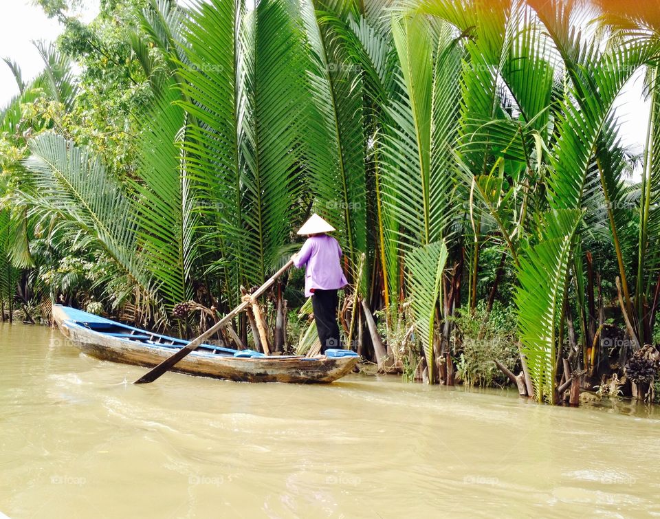 The small channels in the Mekong Delta are very idyllic. Loved to glide through the water enjoy the scenery 