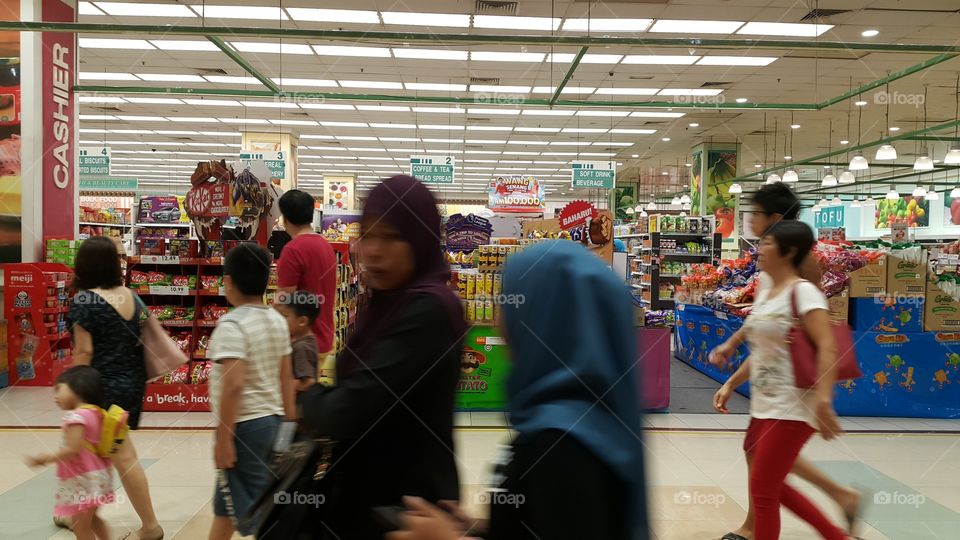 Outside supermarket at AEON MALL Seremban 2 satellite city in Malaysia