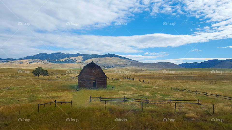 Lone Barn in Montana