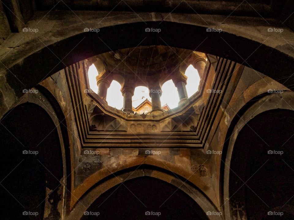 ceiling in the church in achtarak in armenia