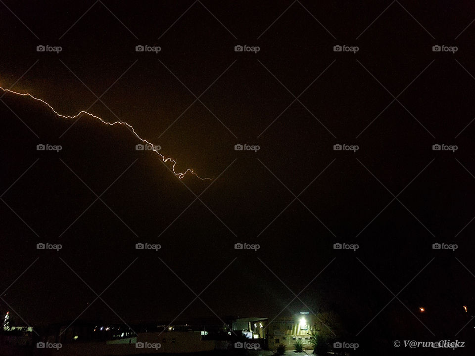 Lighting strikes fast,Night view