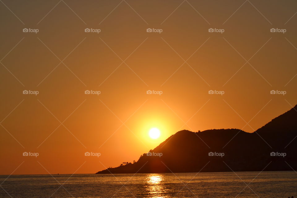 sunset in Alanya turkey.