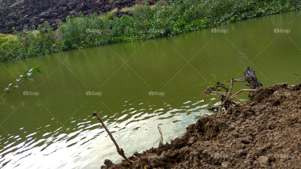reflection of hill shade in water