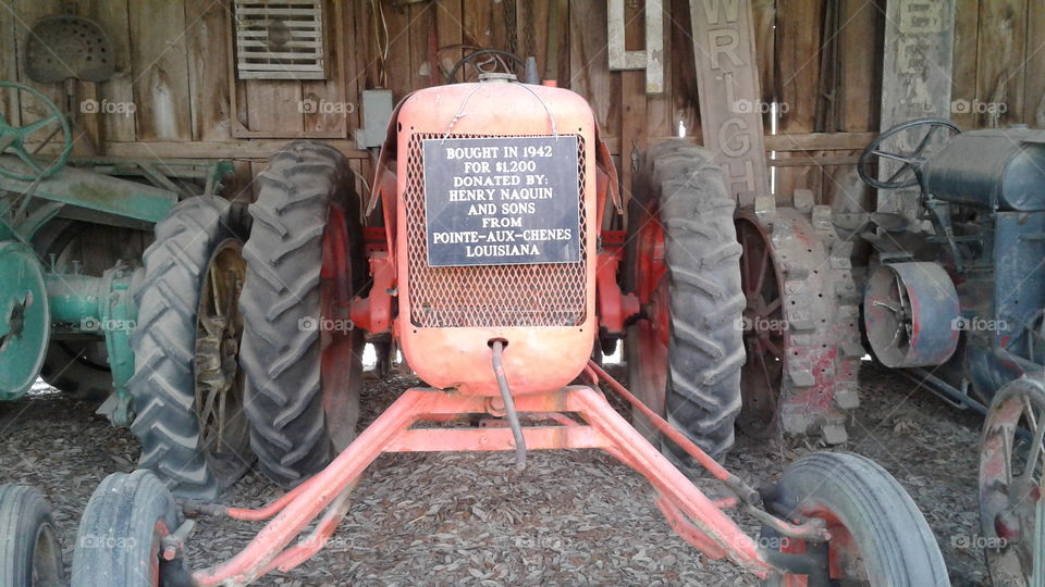 tractor on sugar cane plantation