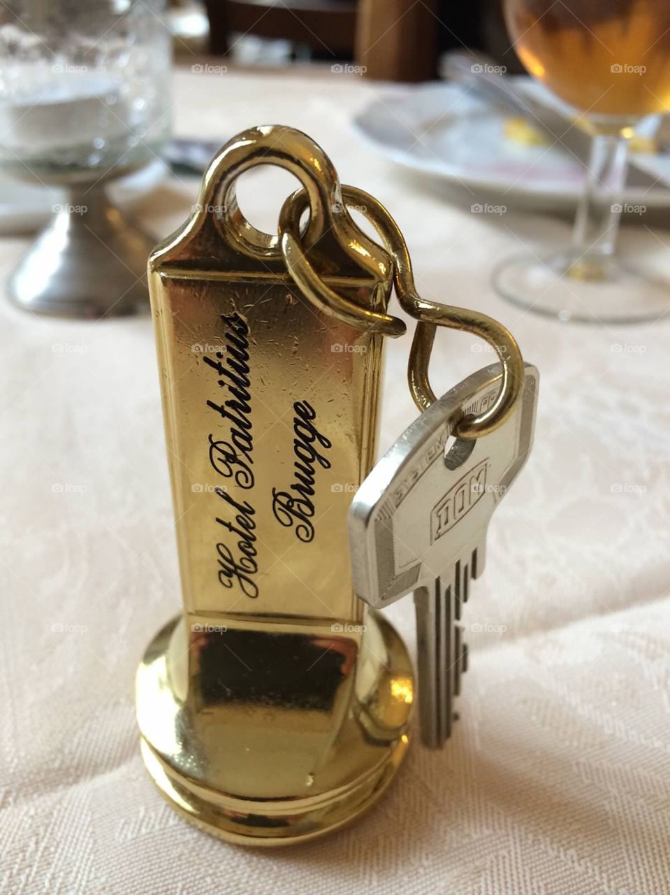 Room key . Hotel Brugge 