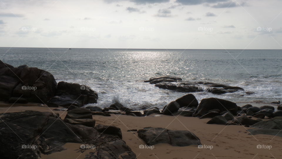 stormy day at the beach