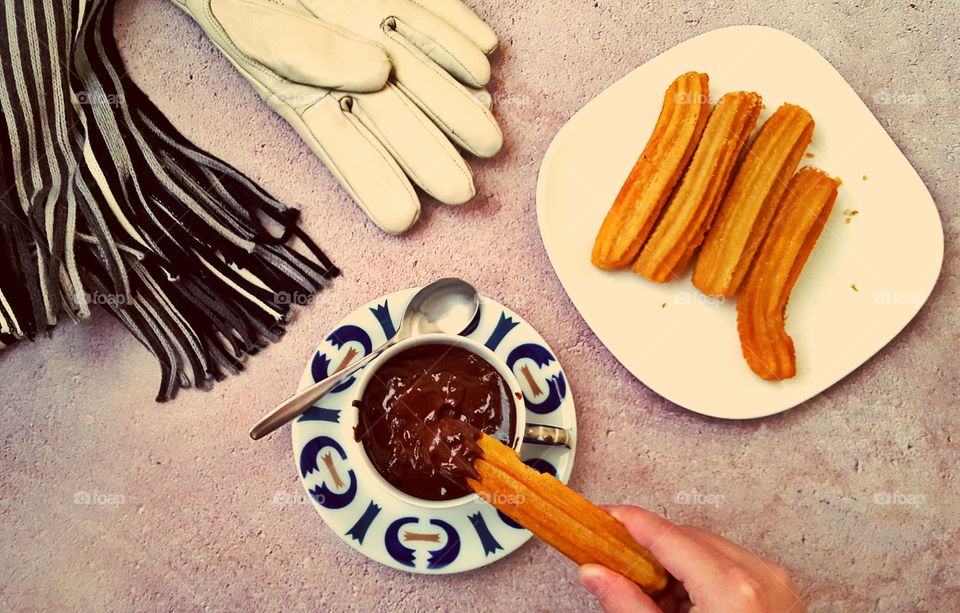 Hot chocolate and churros