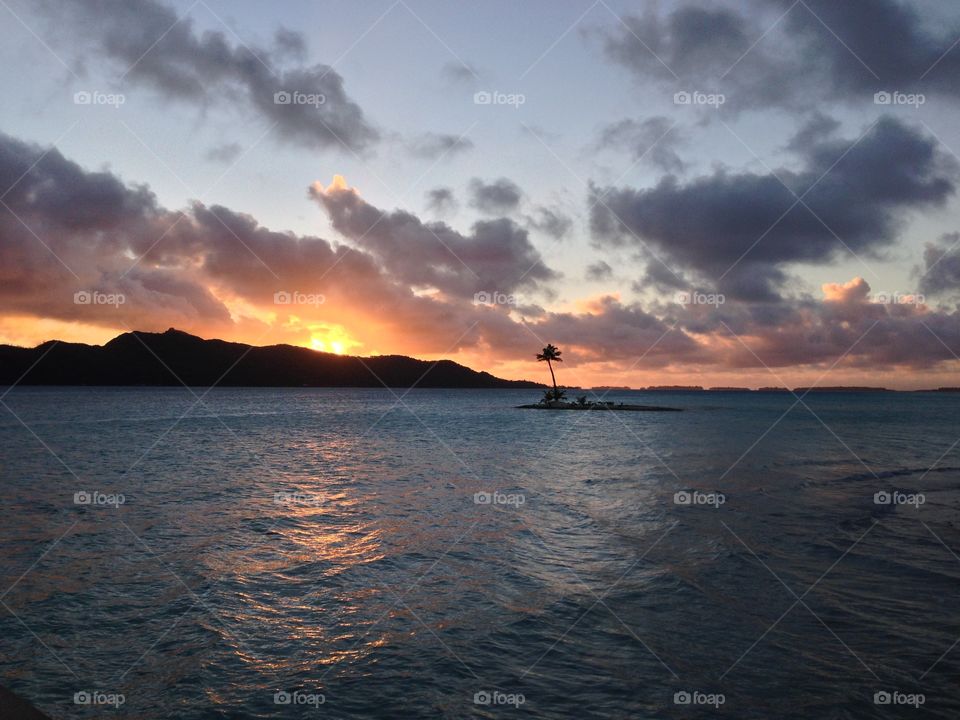 Bora Bora Sunset. Sunset in Bora Bora