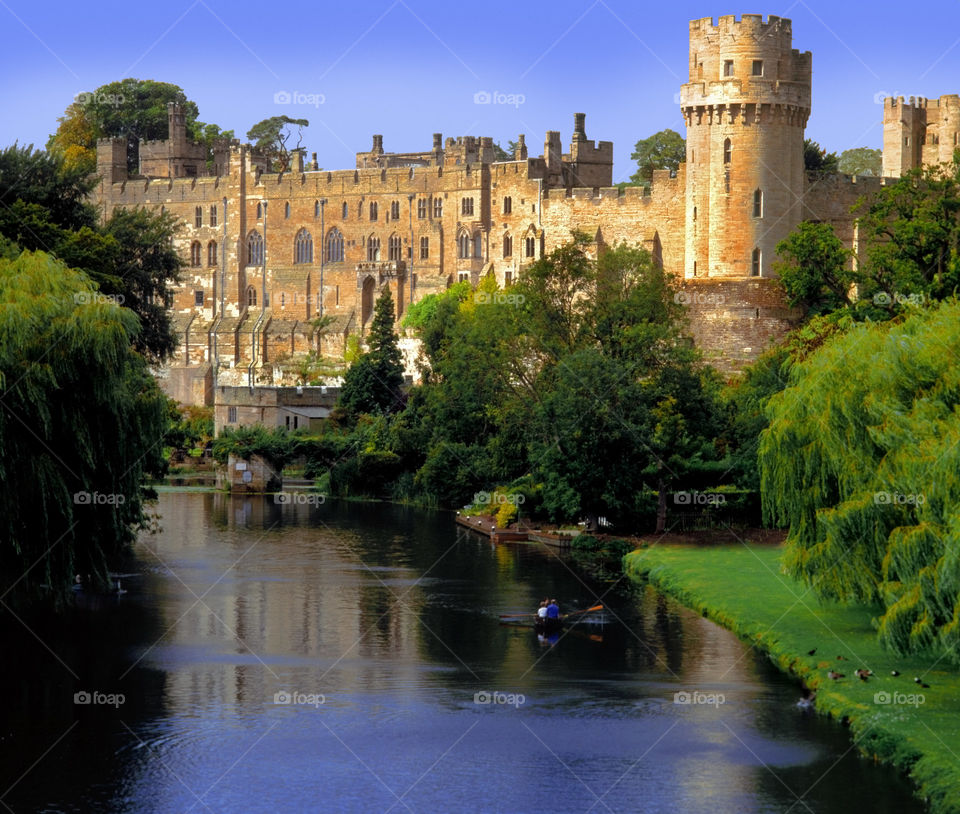 View of Warwick Castle, England, Uk