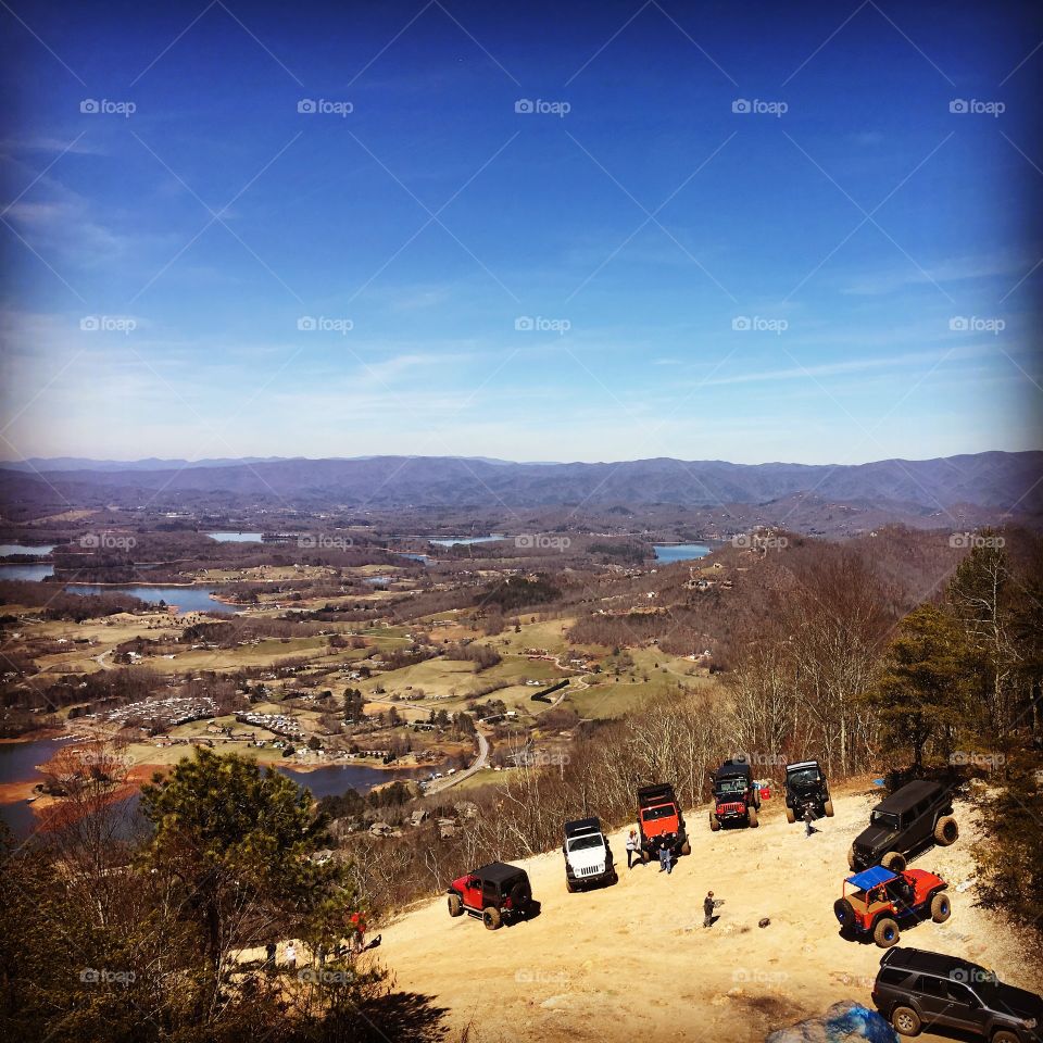 The View From Bell Mountain. This picture was taken from Bell Mountain, which over looks the city of Hiawassee, Ga. 