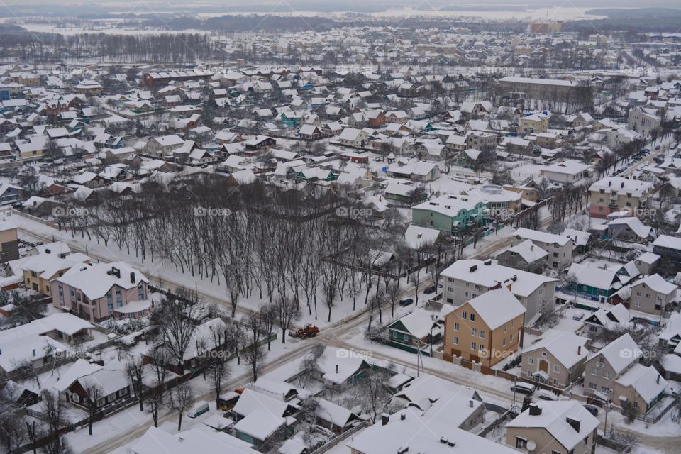 winter city view