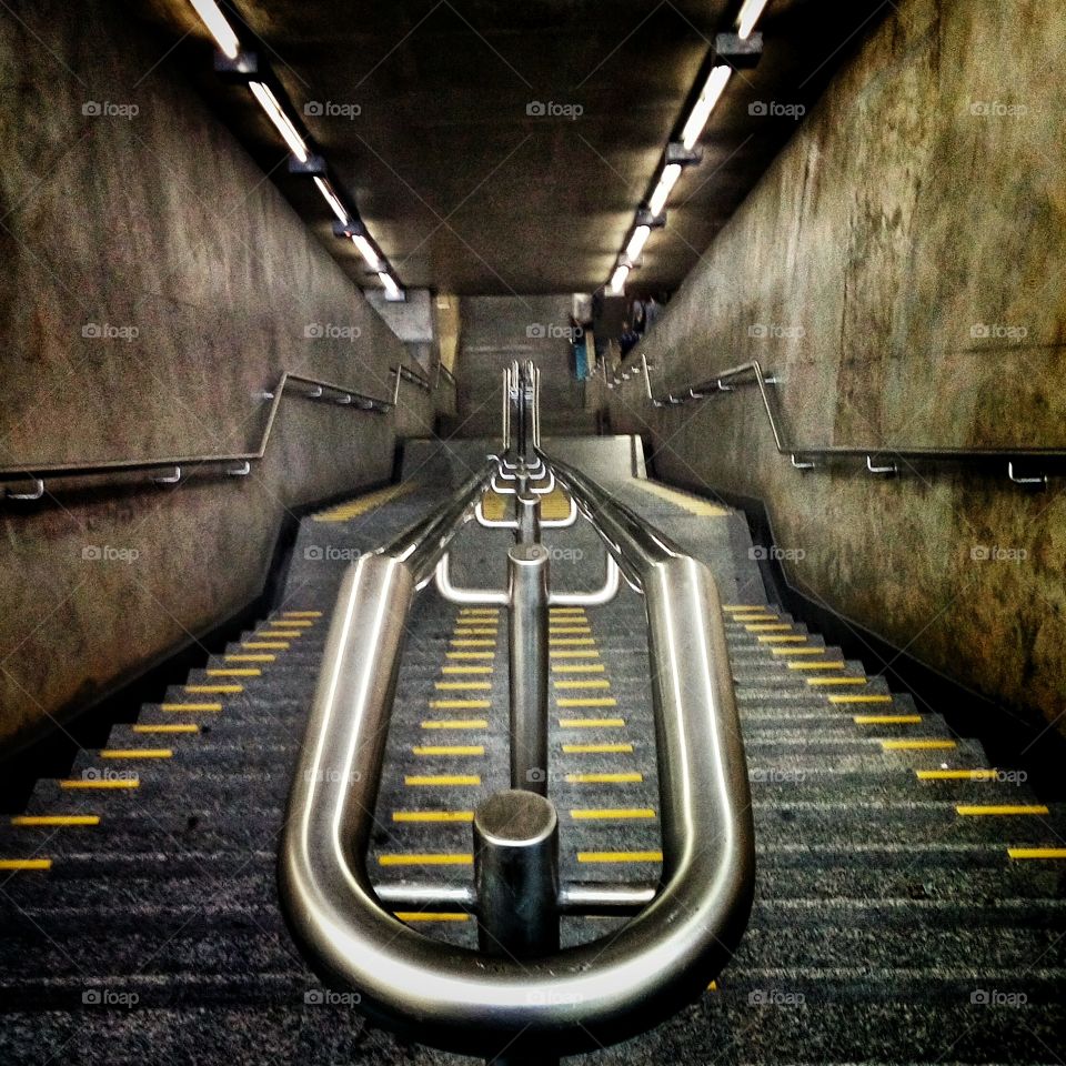 Sao Paulo Subway. Entrance of Santana station,  Sao Paulo Subway,  Brazil.