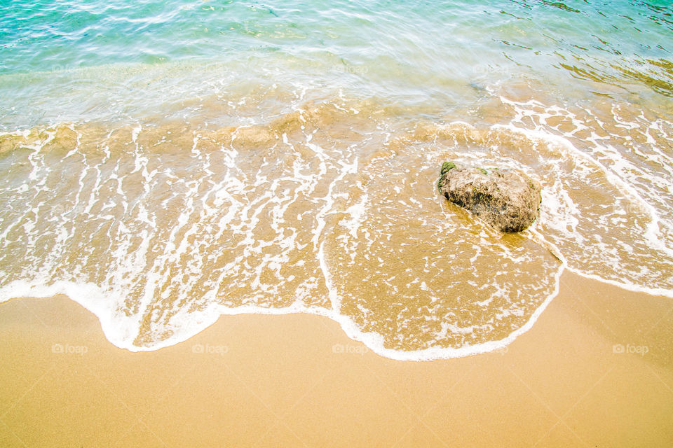 Sea waves on beach