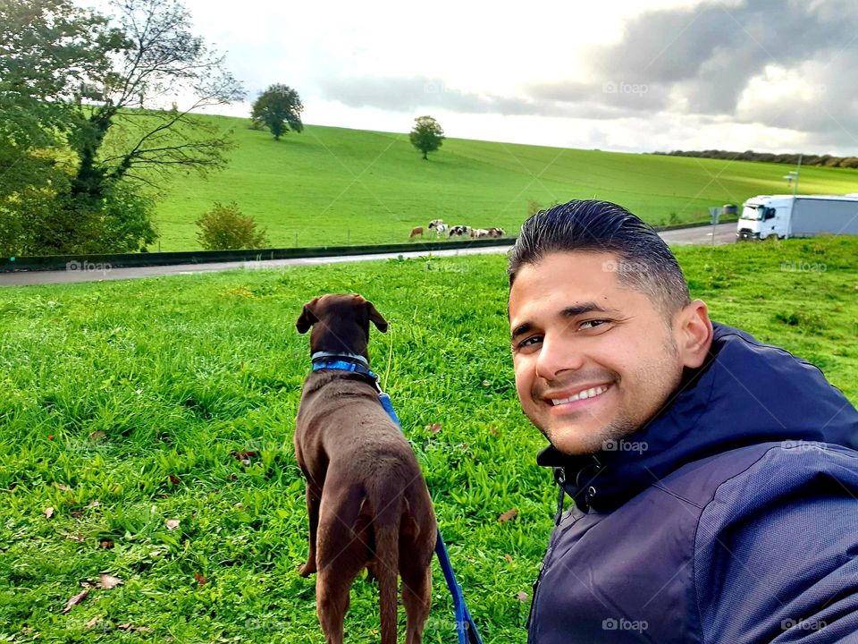 Selfie#nature#human#dog